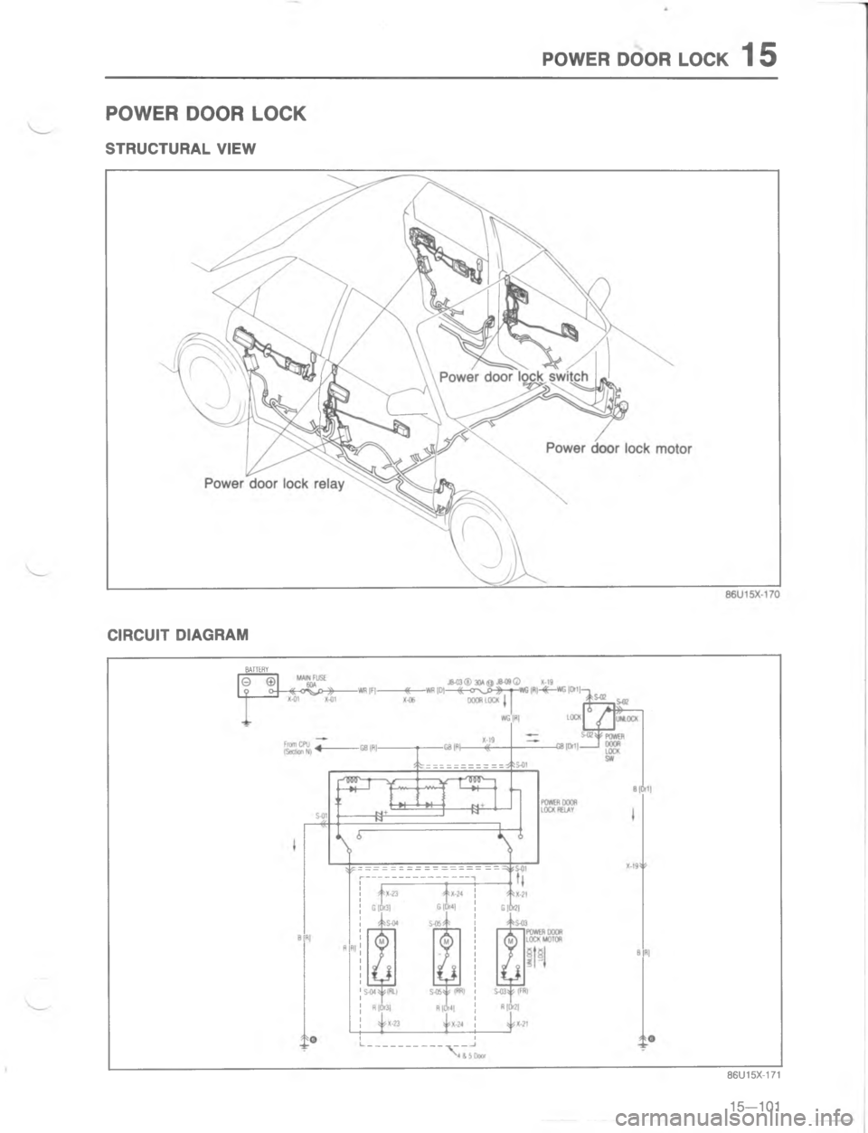 MAZDA MX-6 1988  Workshop Manual -/54 ,//4 ./(R	-


< 