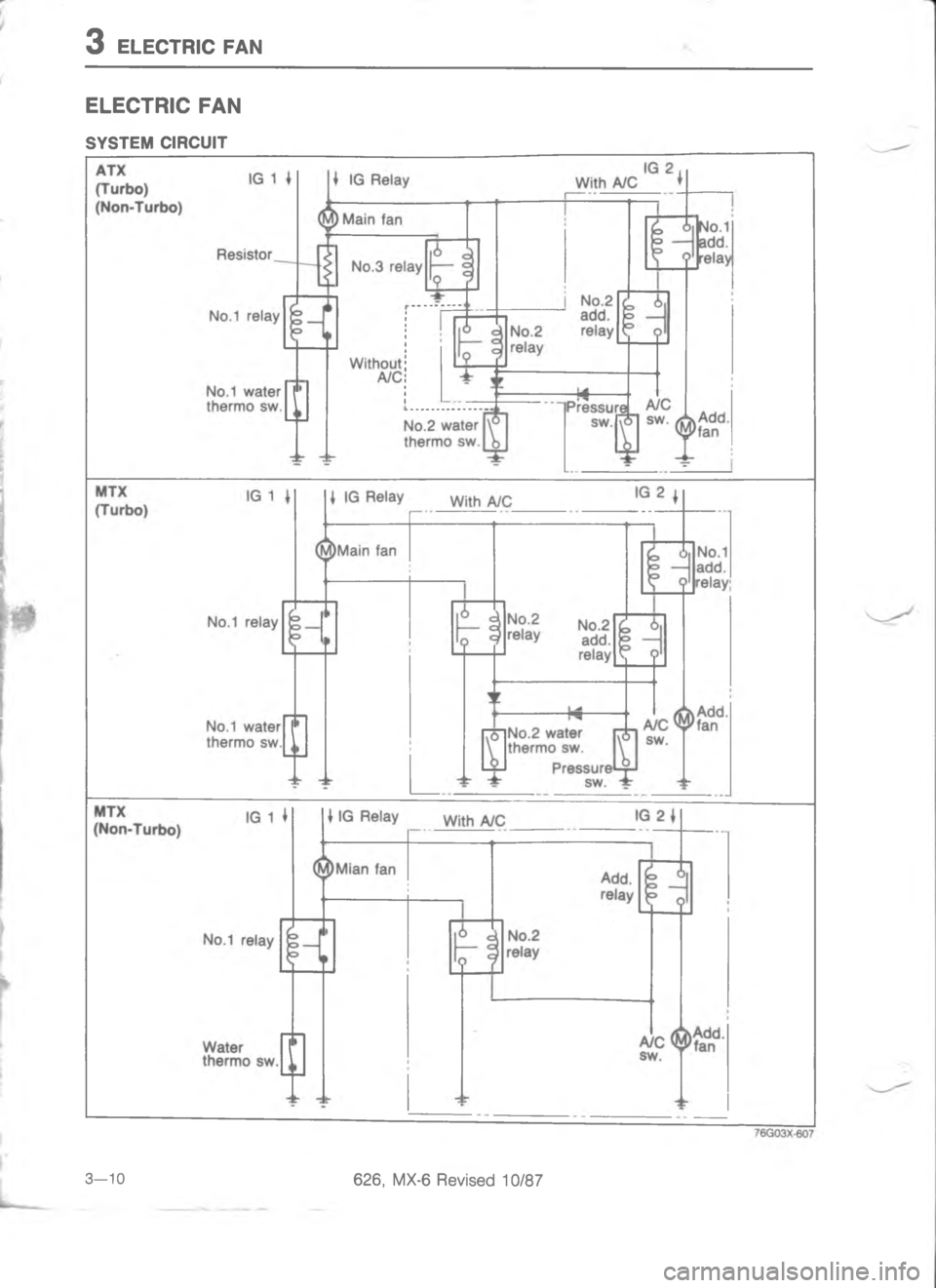 MAZDA MX-6 1988  Workshop Manual H 55
H< 
