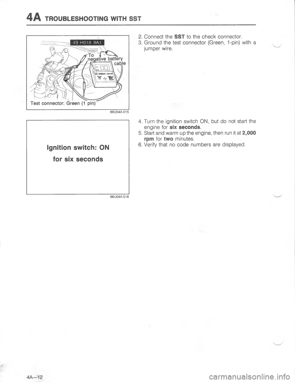 MAZDA MX-6 1988  Workshop Manual -#G
 #;
H
W

G
*
C-


 