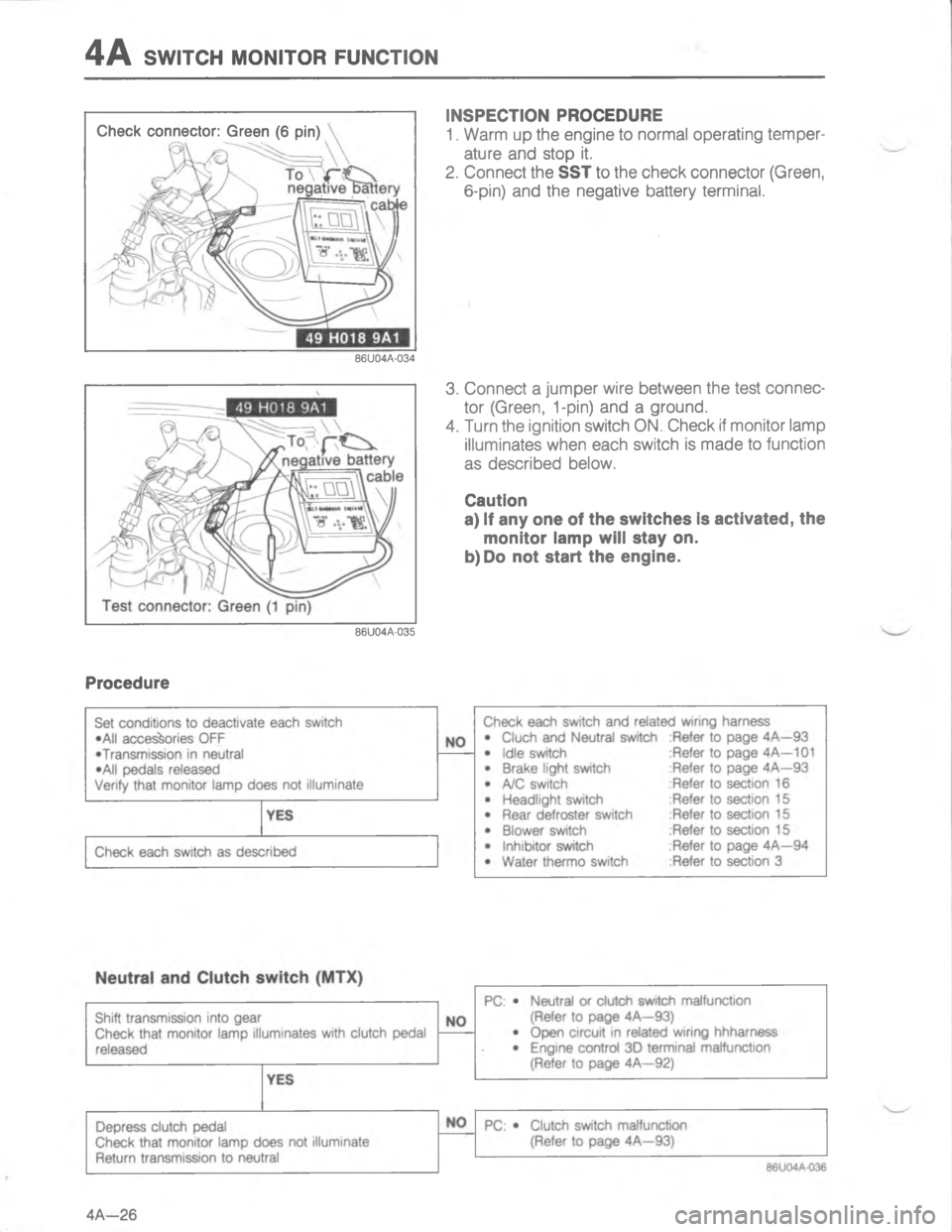 MAZDA MX-6 1988  Workshop Manual -7< \(


;

H

G




&
15

 G 