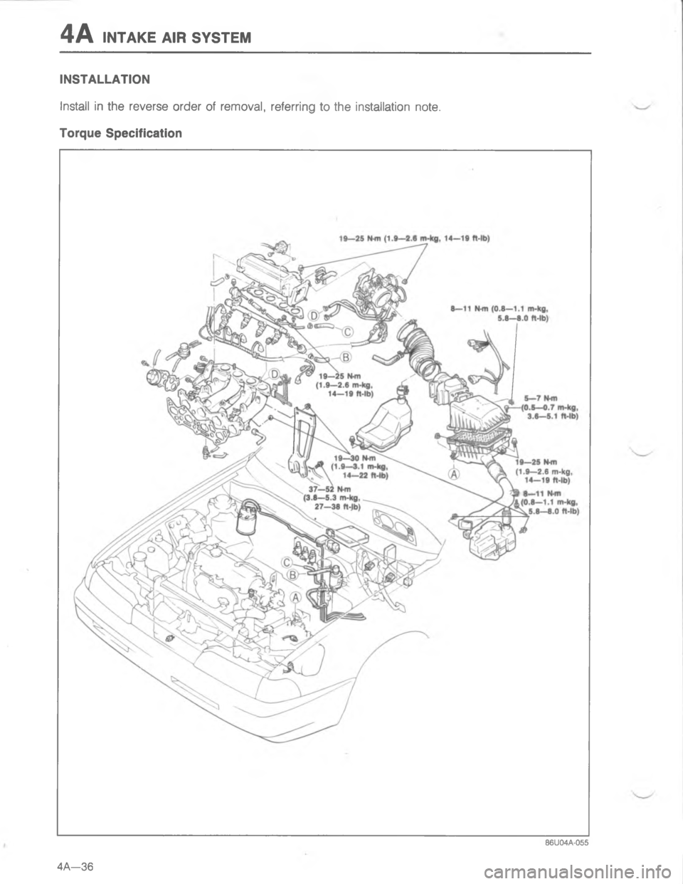 MAZDA MX-6 1988  Workshop Manual -\)#

G< 