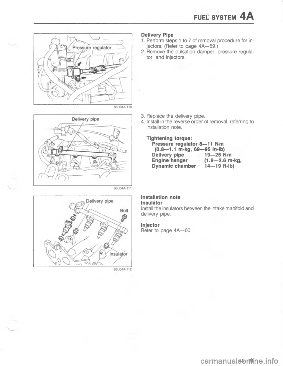 MAZDA MX-6 1988  Workshop Manual E:5. 767#5-

W	
;

H
G


 
4-


4
/





4G 