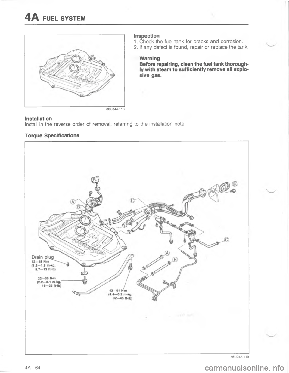 MAZDA MX-6 1988  Workshop Manual -E

;

:
!
*



G 