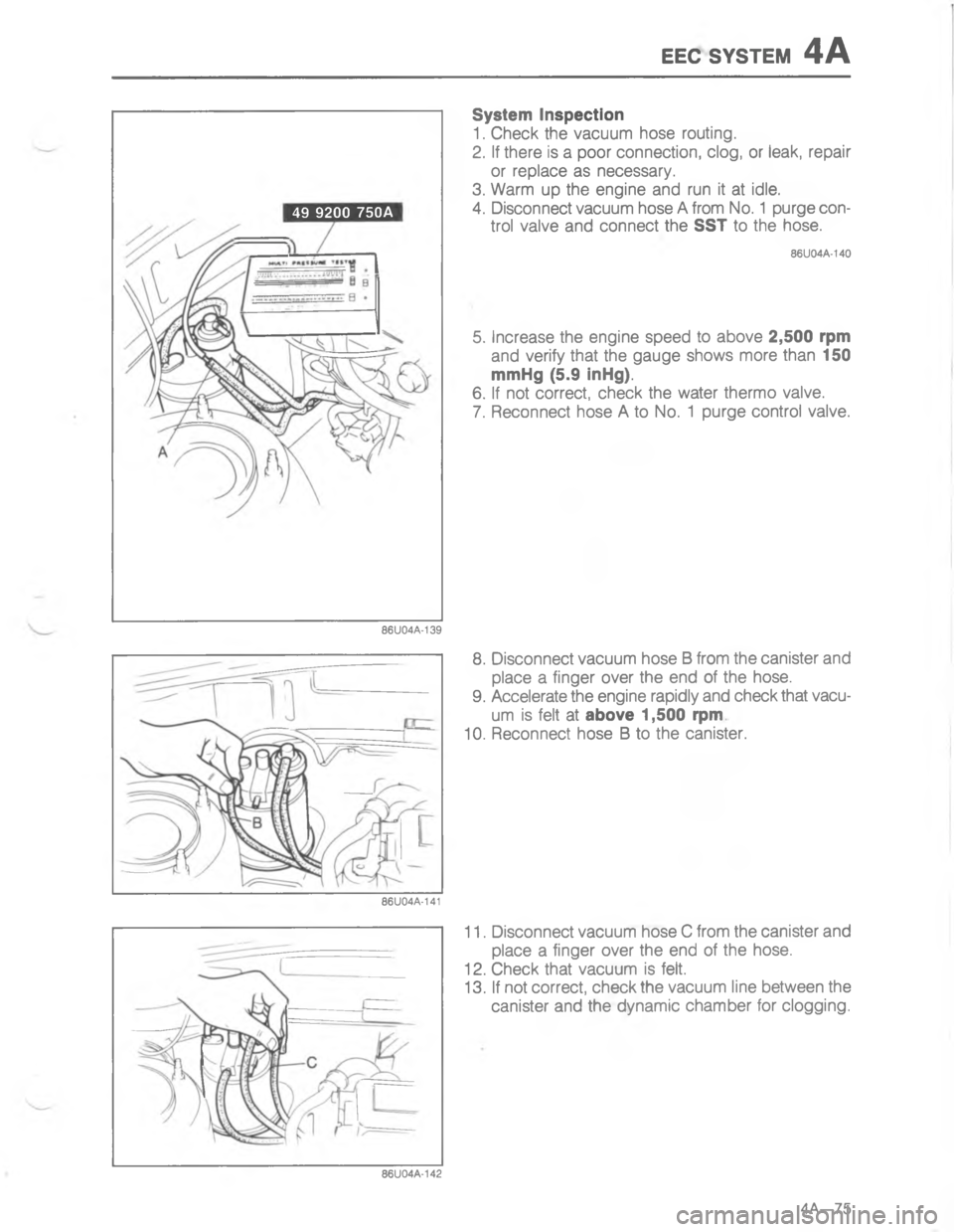 MAZDA MX-6 1988  Workshop Manual 55( 767#5-G

;

H
G


C
/
&
<
D
<





<




	<G 