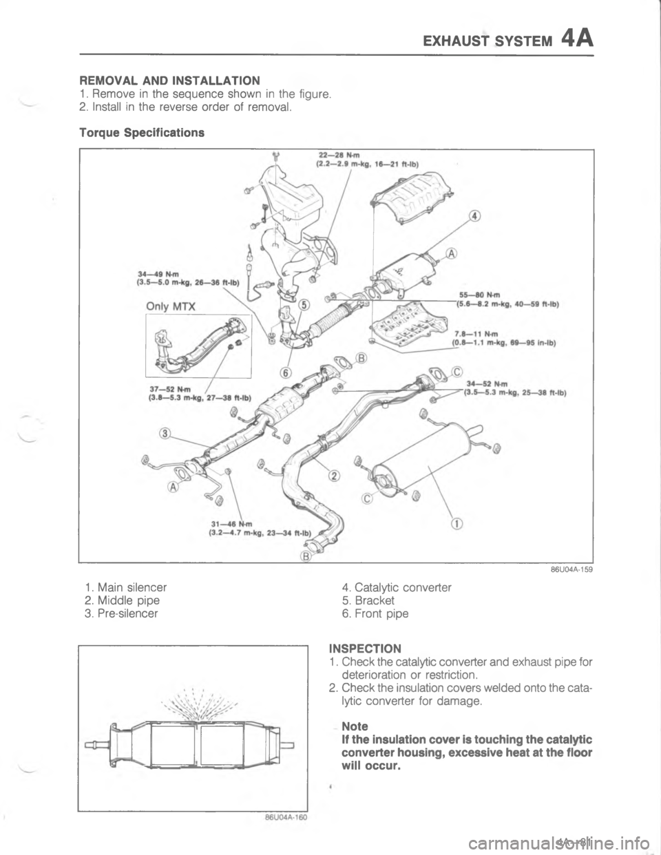 MAZDA MX-6 1988  Workshop Manual 5>9:7# 767#5-

;



;
HG
C
<



;
 

%
#
IG 
