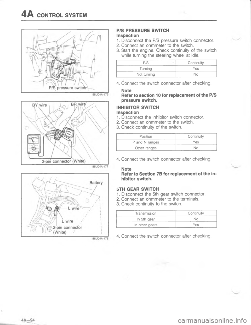 MAZDA MX-6 1988  Workshop Manual -\(/ ?


;
H

-\(
#6
\)
G






;
H
-\(
-6
/\)
G


+
7

;
H
#\(
\)
6
G 