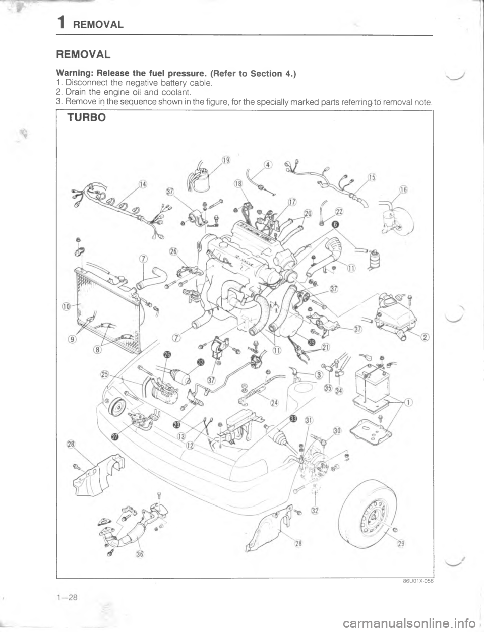 MAZDA MX-6 1988  Workshop Manual 44


;
H
#:
< 