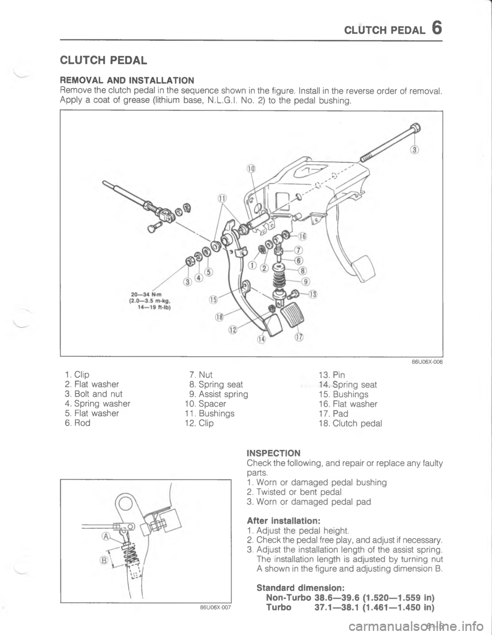 MAZDA MX-6 1988  Workshop Manual (.:#(9 -5,. <(.:#(9 -5,.
A
4

<

;
H
G
C
<D









<
\(


;
H
	

;
H
#



< 