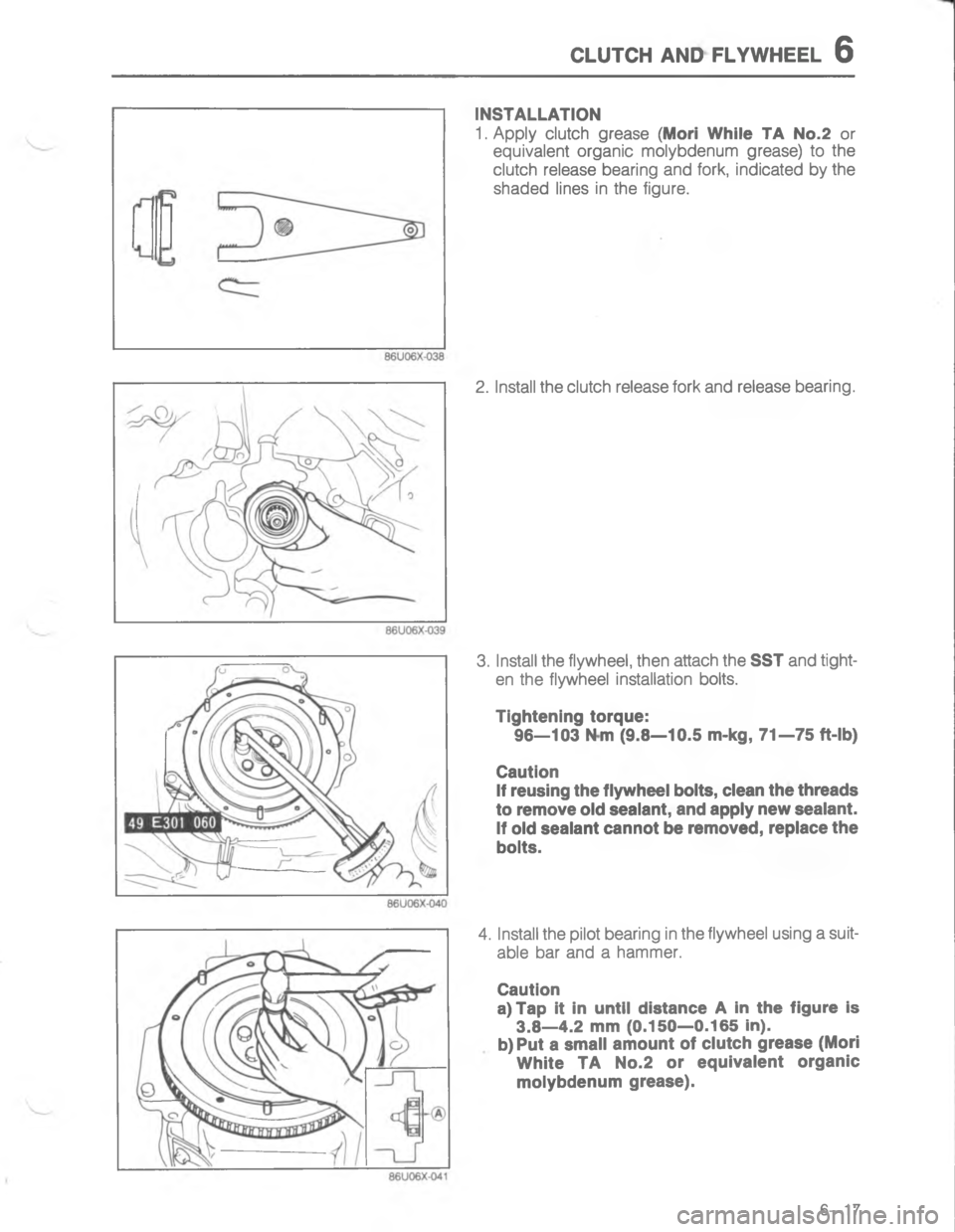MAZDA MX-6 1988  Workshop Manual (.:#(9 ), E.6955. <	00	
4


	
;
H


;

%"


1
G
!


2
1

&< 