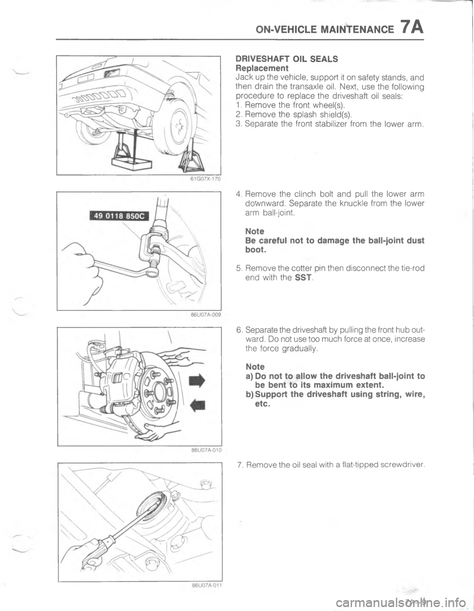 MAZDA MX-6 1988  Workshop Manual /)159(.5 )#5))(57A	 0 	0

O



;
H
G



:
1
C

<




1
1
"
D
\\D 