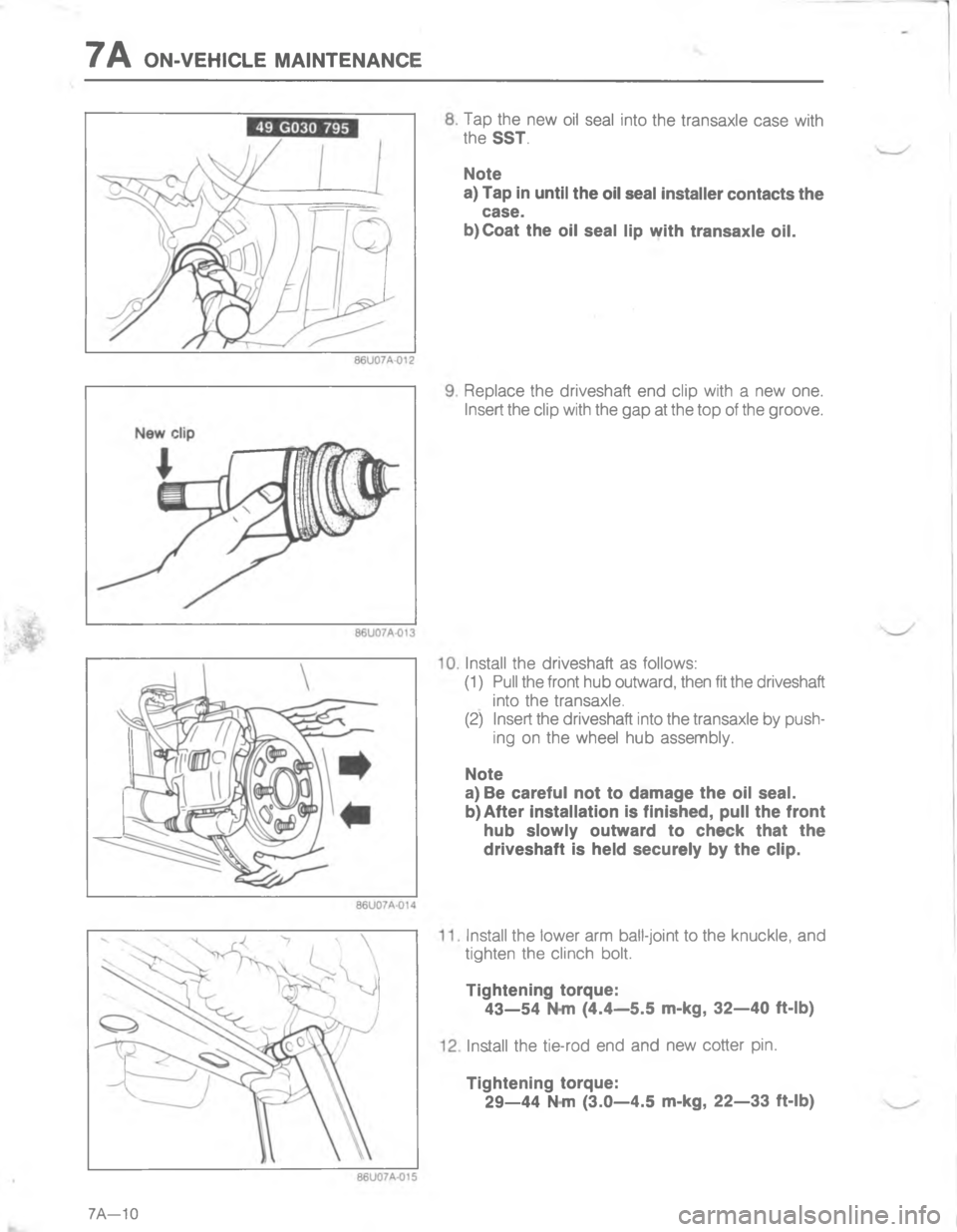 MAZDA MX-6 1988  Workshop Manual 7/#



#*
1
4


2

2



1
+




6

D 