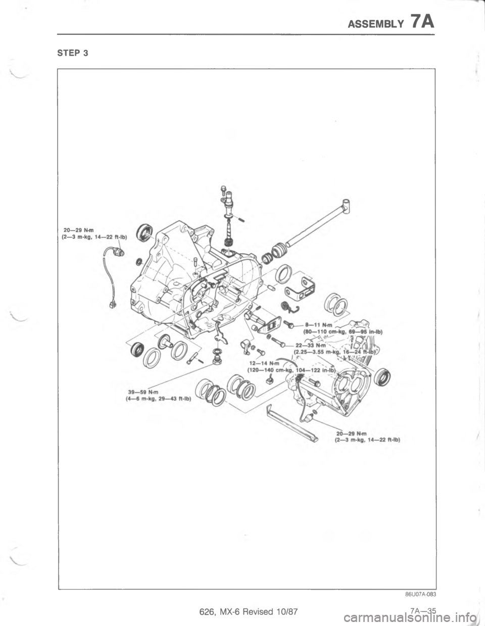 MAZDA MX-6 1988  Workshop Manual   27758.67;=B;
2<;<$D 