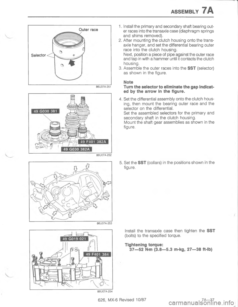 MAZDA MX-6 1988  Workshop Manual 7758.67 7/


;
A

\)


H2



"
G

	
7
	



C2



2!

2
<;<$ 