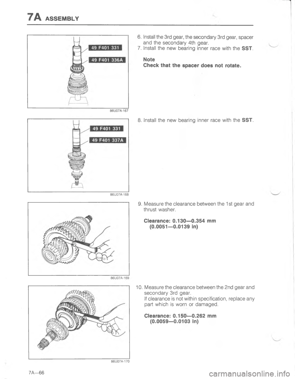MAZDA MX-6 1988  Workshop Manual 7775<

D








4-

	



4<D 