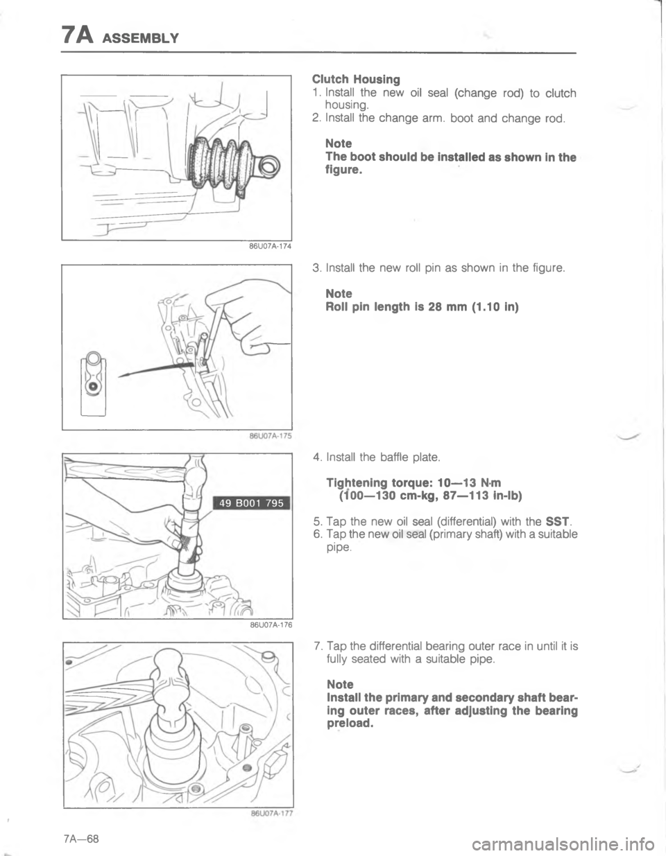 MAZDA MX-6 1988  Workshop Manual 77


;


%
H


G

4
C
<

0D
 



 G
D 