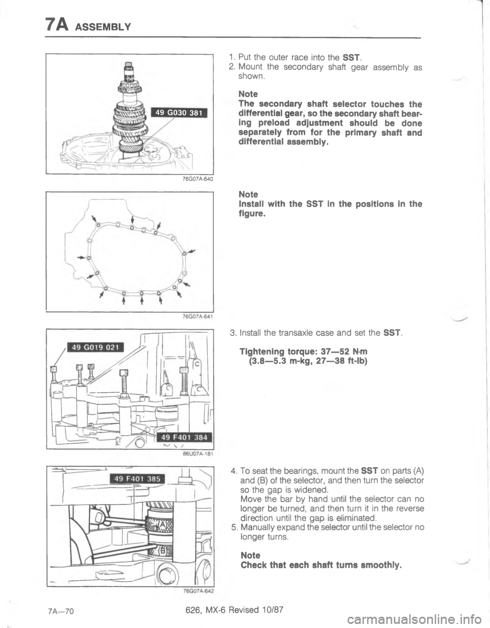 MAZDA MX-6 1988  Workshop Manual 7775
;
	




*



%
H

4
G

	



C


 6
DD<; 