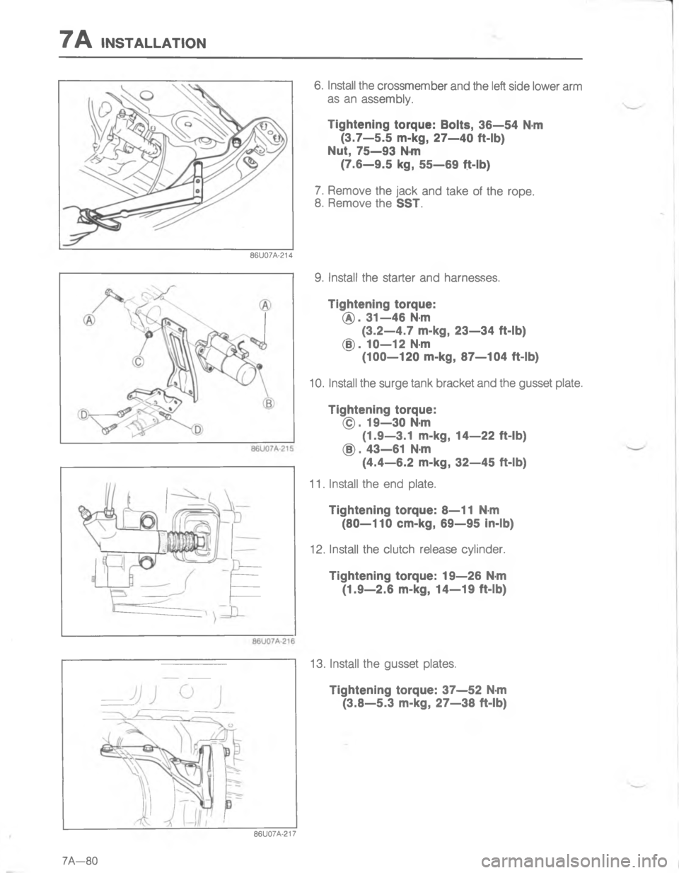 MAZDA MX-6 1988  Workshop Manual 7\)<


4

4
D



O
4
4W
4/


g
4
4
4


4@


4


4<D 