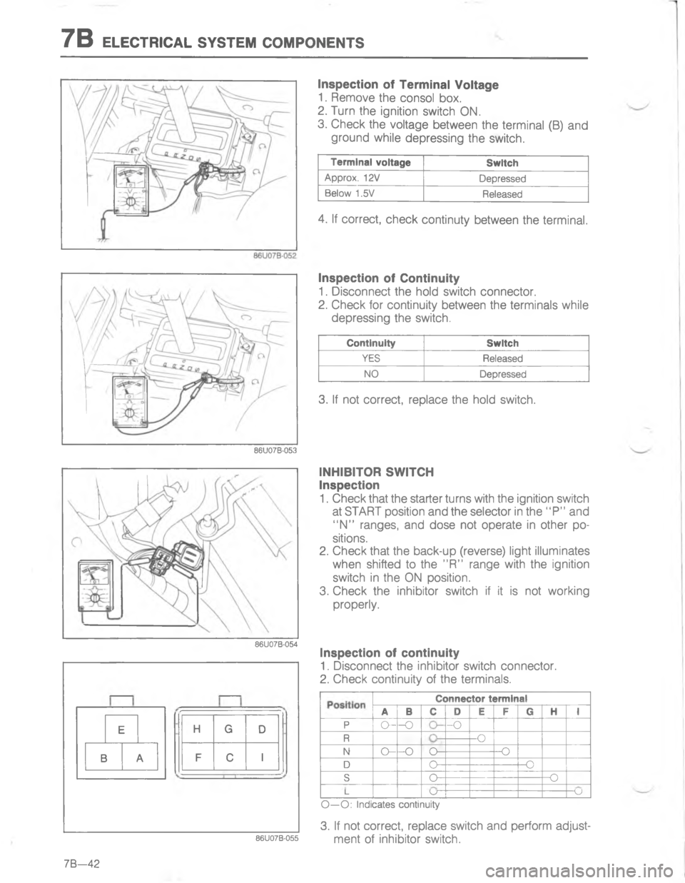 MAZDA MX-6 1988  Workshop Manual 7/5.

;
H




,
8
4
G


;


6
\)
,
H





X
	
;

	
H




;

	

9
-
/
4

\)/


,

7

.
+:
= Q
9
@
,
E
\( 5
8]
D 