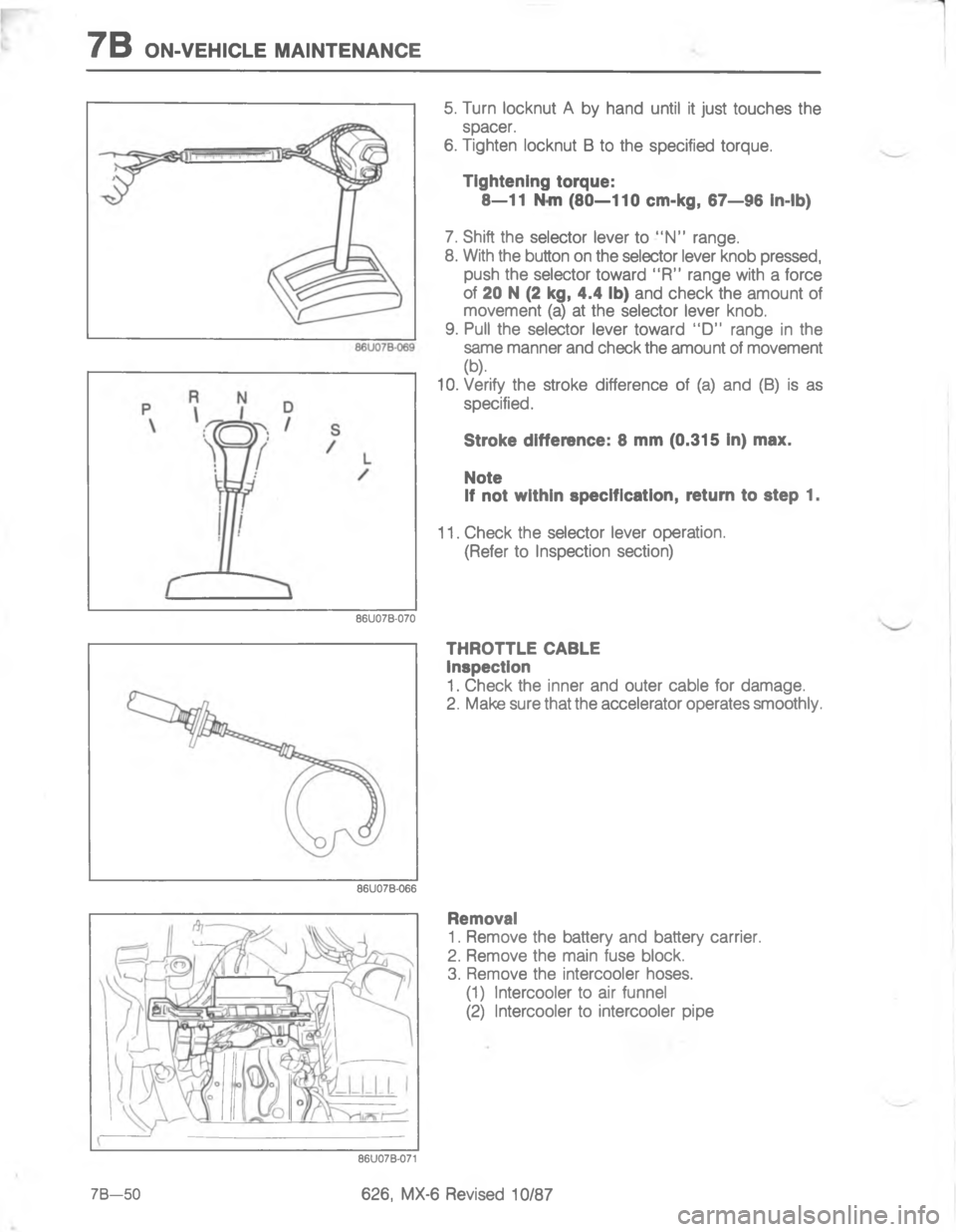 MAZDA MX-6 1988  Workshop Manual 7//C
	
<

@
D

	
-


	
2

	




24



;



;
H
2
2 D<< 