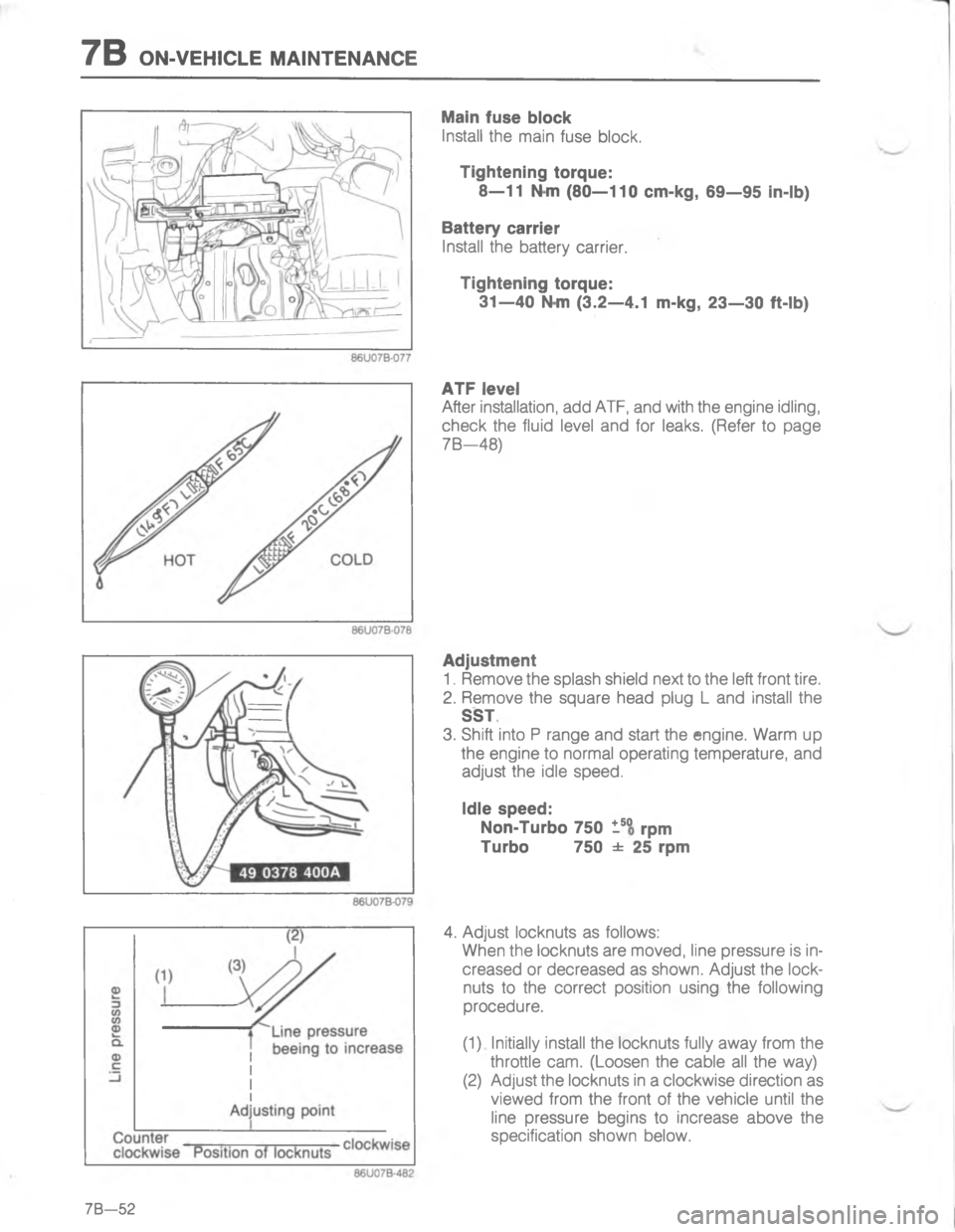 MAZDA MX-6 1988  Workshop Manual 7//


@B
:


2/
	


D
	

;
7
H

W	



G


	

2

2
&

	D 