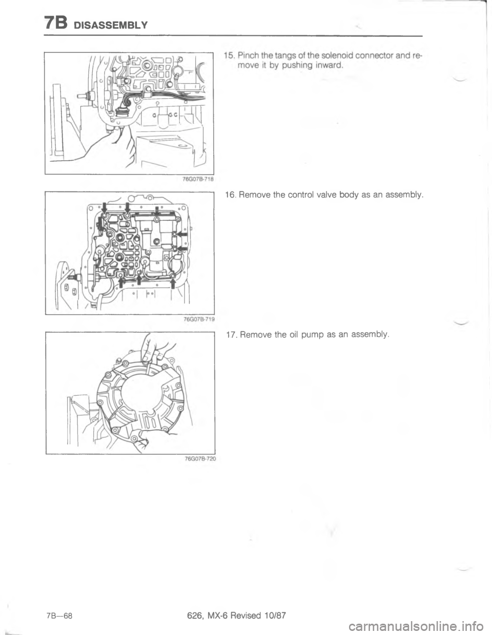 MAZDA MX-6 1988  Workshop Manual D8,7
D<;<$ 
