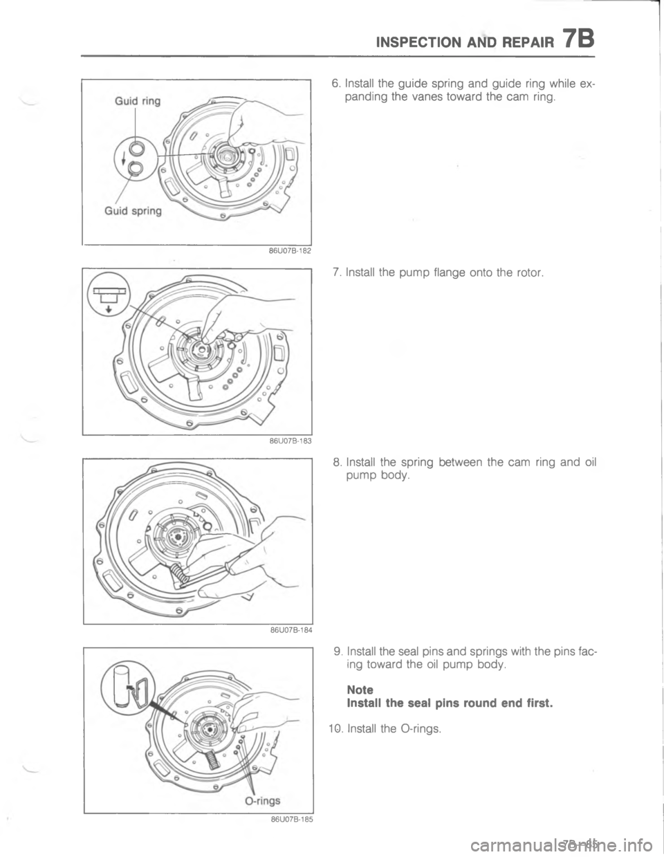 MAZDA MX-6 1988  Workshop Manual )7-5(#/) ), 45-47<


D



<




<D 