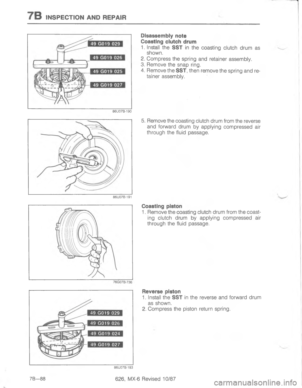 MAZDA MX-6 1988  Workshop Manual D8 


	
;
H
G

C


<
@
@
@
@






;D<;< 