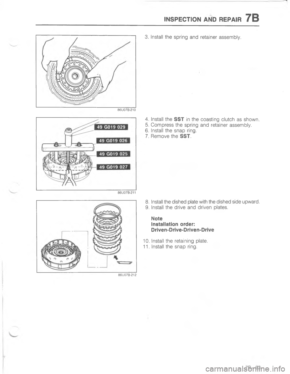 MAZDA MX-6 1988  Workshop Manual )7-5(#/) ), 45-47/H
G
C
<
D


"



 <
< 