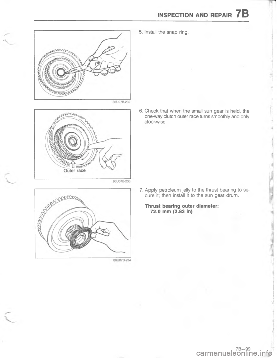 MAZDA MX-6 1988  Workshop Manual )7-5(#/) ), 45-47/C 	  	 
< (    	 	  	 $ 
 		  
	
D   