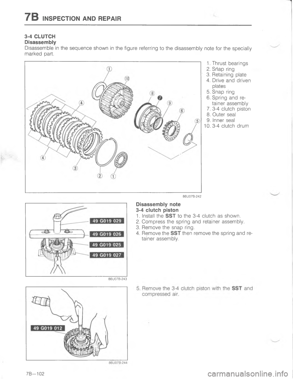 MAZDA MX-6 1988  Workshop Manual D82

,			


;
H
G

C
<

D





2

;
H
G

D 