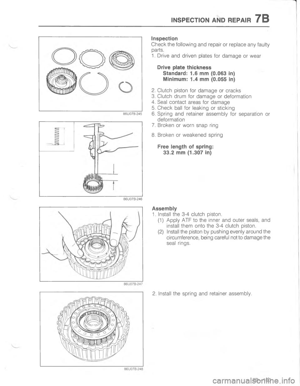 MAZDA MX-6 1988  Workshop Manual )7-5(#/) ), 45-47
\(





;
H
G
C
<

D

"
22
	

2

2

	 
; 