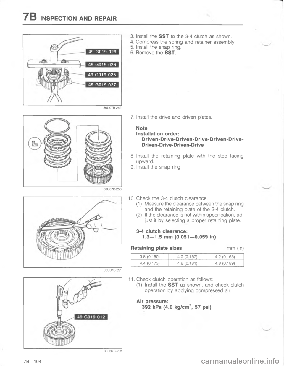 MAZDA MX-6 1988  Workshop Manual 7/\)G
G
G
G
H
G
C
<
D









2

2
W	
2
/

HG
G
G
G
<:
2

	
2;D 