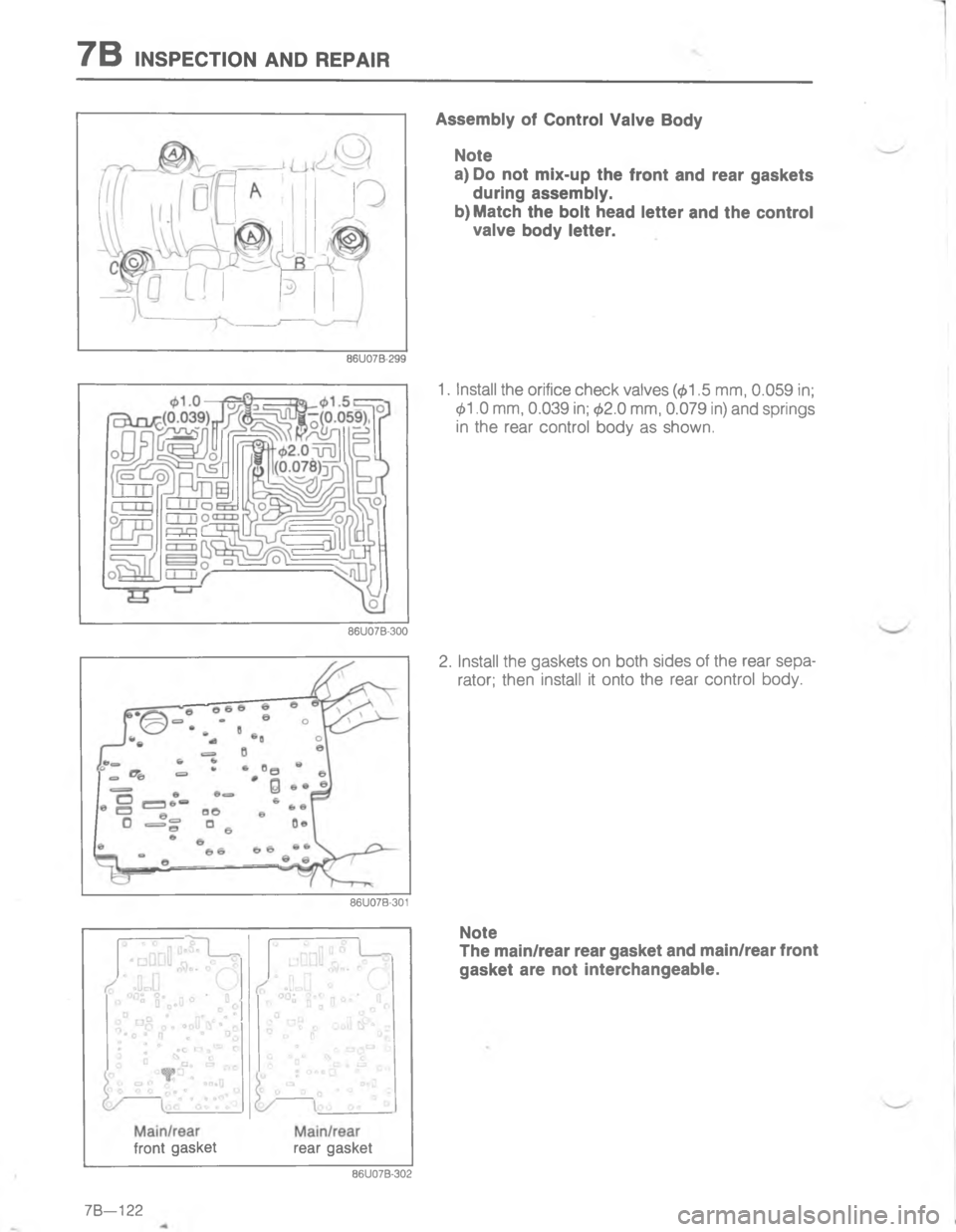 MAZDA MX-6 1988  Workshop Manual 7/\)	



1
\(

=

;

<


.<<D 