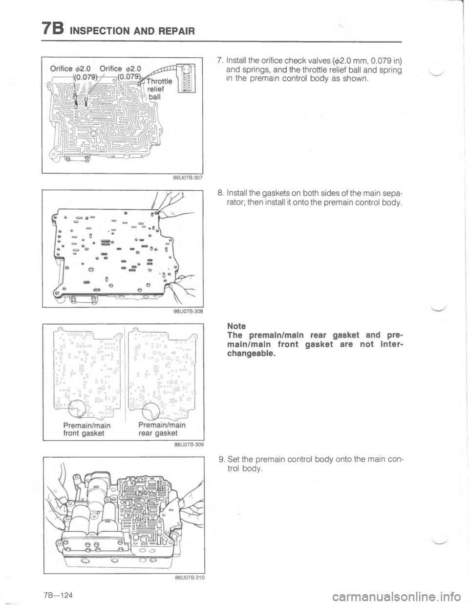 MAZDA MX-6 1988  Workshop Manual 7/D





<


&
#


<D 