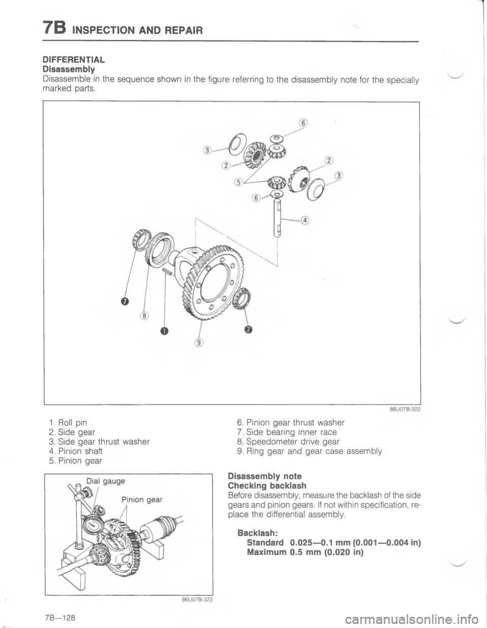 MAZDA MX-6 1988  Workshop Manual 7/

,			

<
D




8
	

:

 
;
H
G
CD 