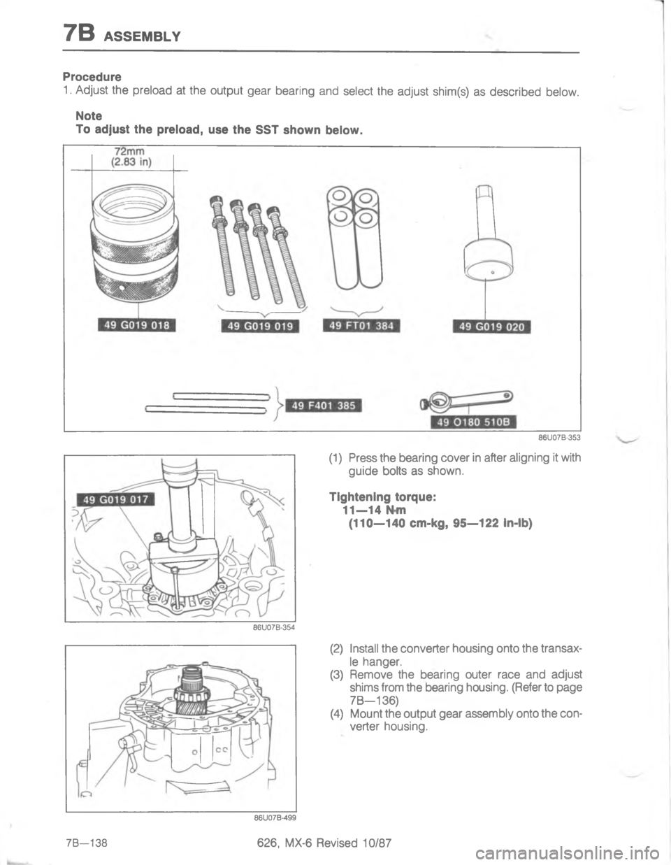 MAZDA MX-6 1988  Workshop Manual 7/7/

	
0

2

0



2

2
	
D8B
2
&D< 