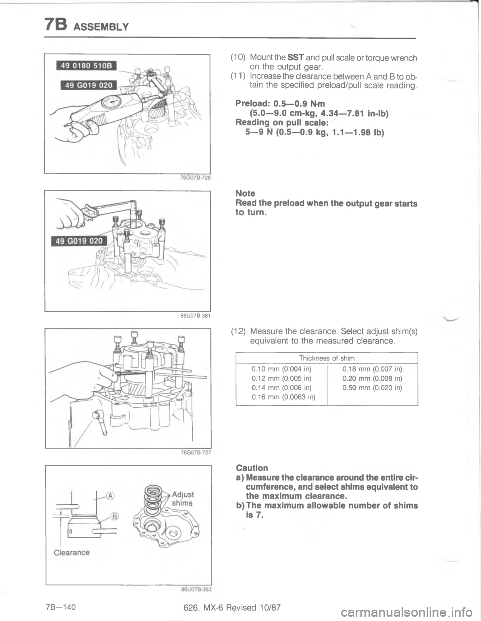 MAZDA MX-6 1988  Workshop Manual 7/775821

2

/


7-
	
	

2

#
=
=
=
==
=
=



\)	

D< 