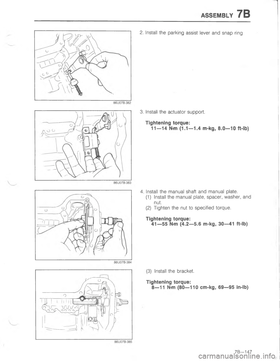 MAZDA MX-6 1988  Workshop Manual 7758.67/; 	   			 &  	 
H 	   	

//B
G
2

2

6
2

@D 