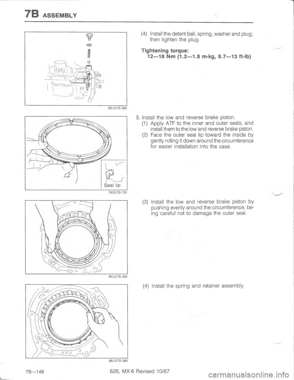 MAZDA MX-6 1988  Workshop Manual 7/77582


/
C
2

2


2
	

2D<<;<$ 