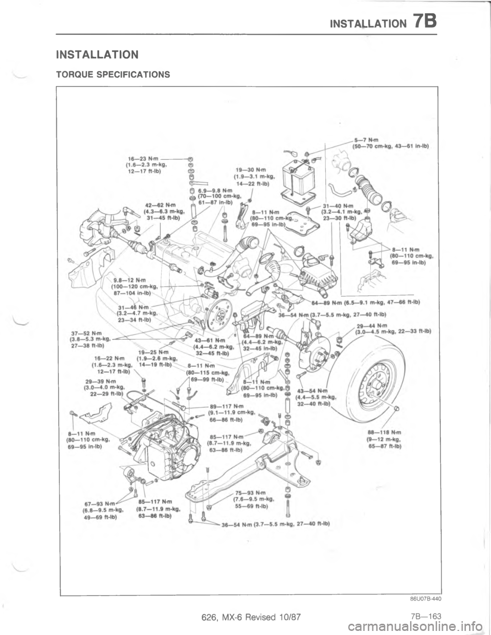 MAZDA MX-6 1988  Workshop Manual )7#..#/)7
<D 