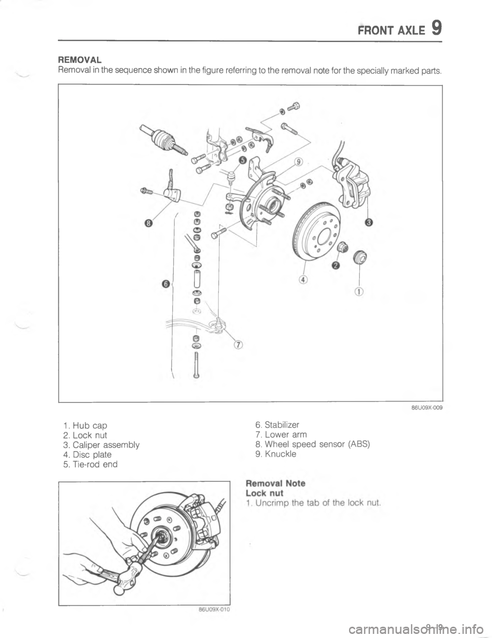 MAZDA MX-6 1988  Workshop Manual 8&"% 
4
<

;
H
G
C<
D

 