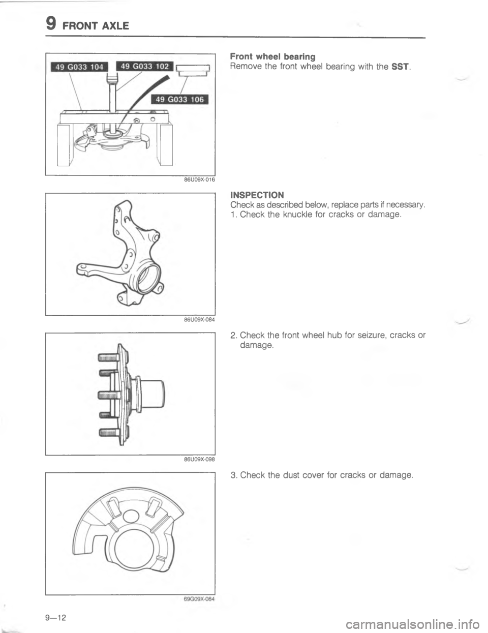 MAZDA MX-6 1988  Workshop Manual  E4
4&


\(

7
;

H < 