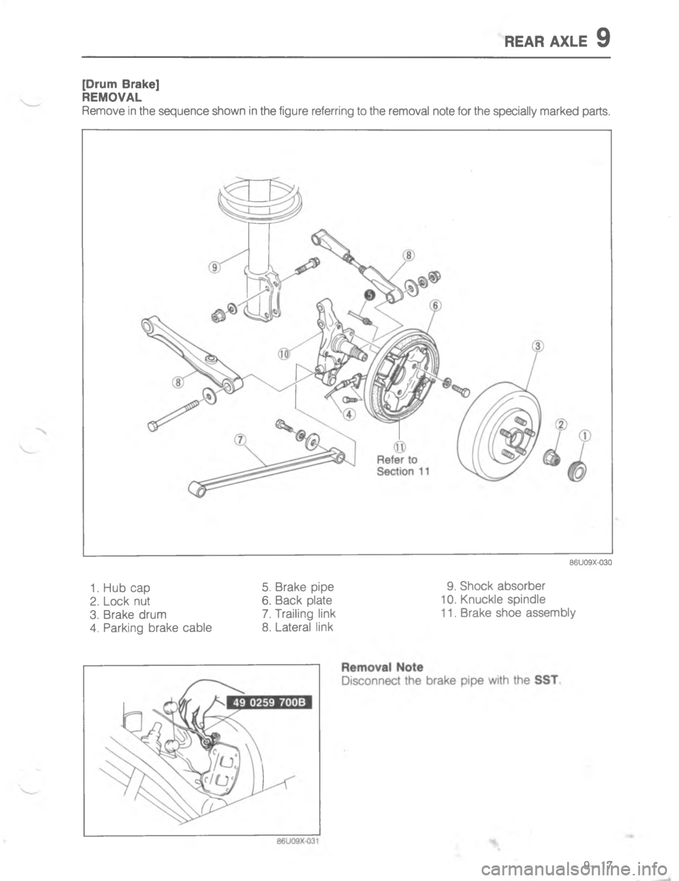 MAZDA MX-6 1988  Workshop Manual 454 >.5_

4
<

;
H
G 