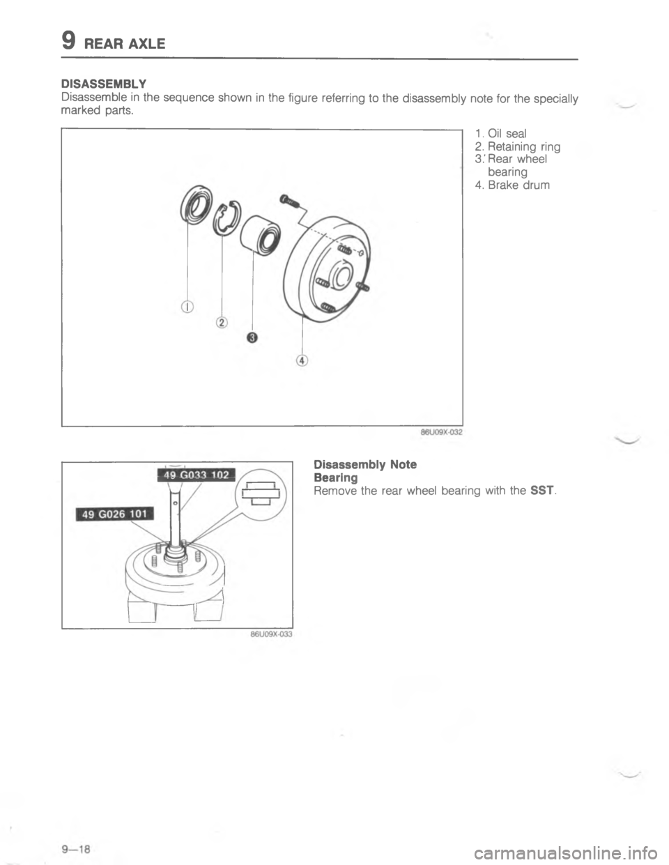 MAZDA MX-6 1988  Workshop Manual  4
,			


;
H
!
G

:
4 