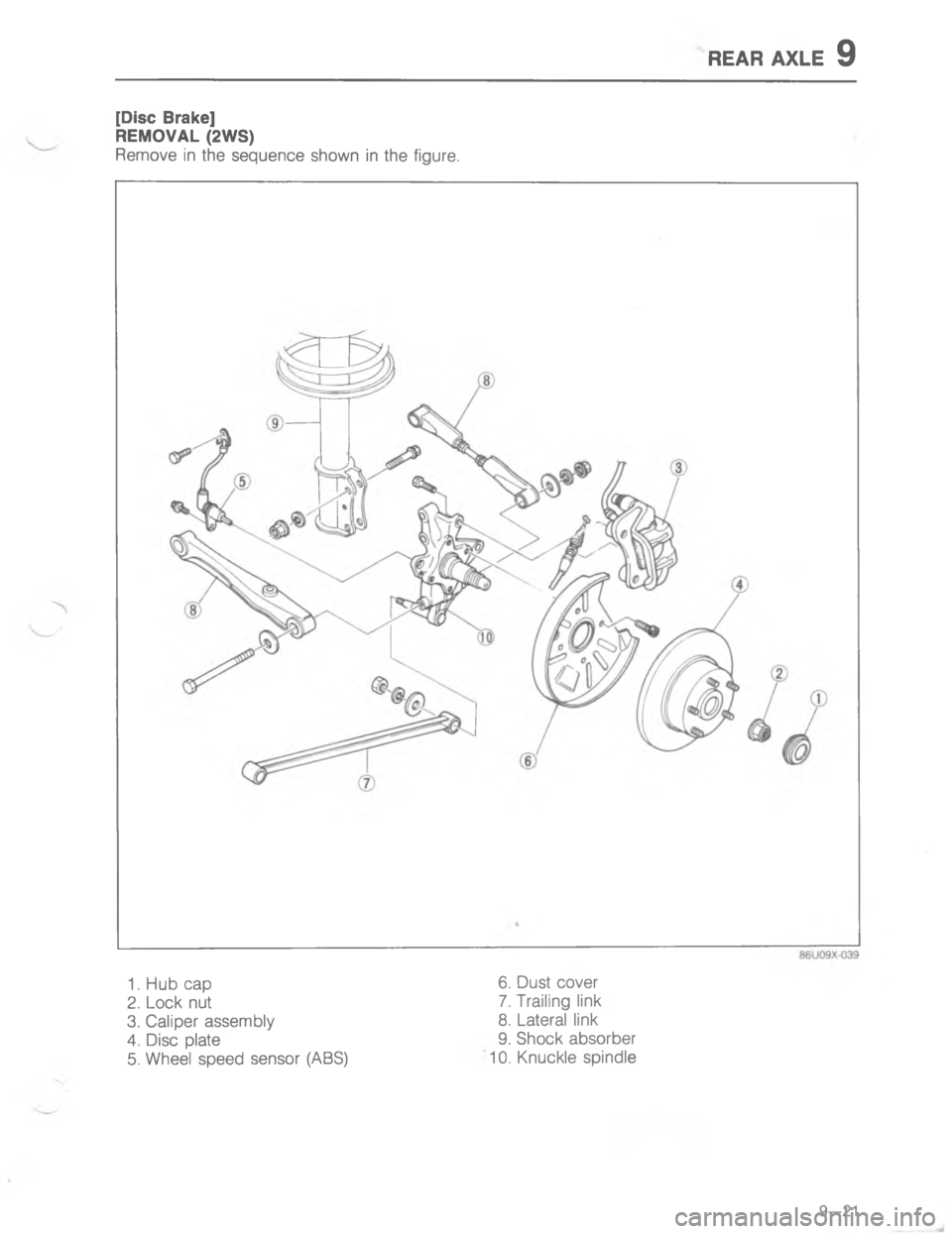 MAZDA MX-6 1988  Workshop Manual 454 >.5_

4

;
H
G
C<
D


 