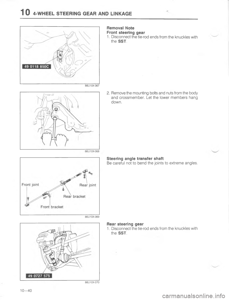 MAZDA MX-6 1988  Workshop Manual 	*G



;



8

"


-< 