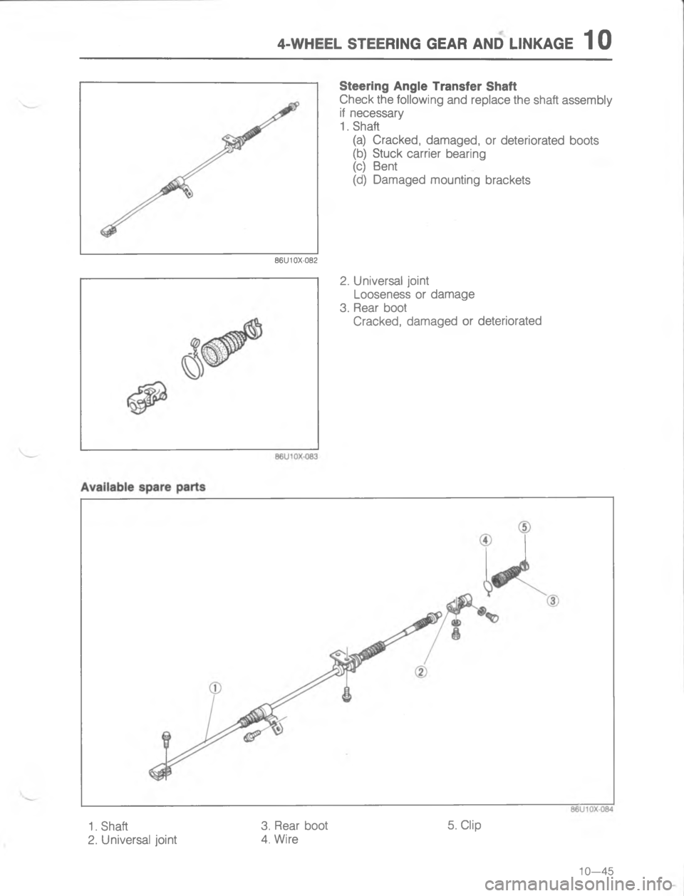 MAZDA MX-6 1988  Workshop Manual G955. 7#554)@ @54 ), .)R@5	
<
\(


2
2
2
2
;
.
H
\(

;H
GC 