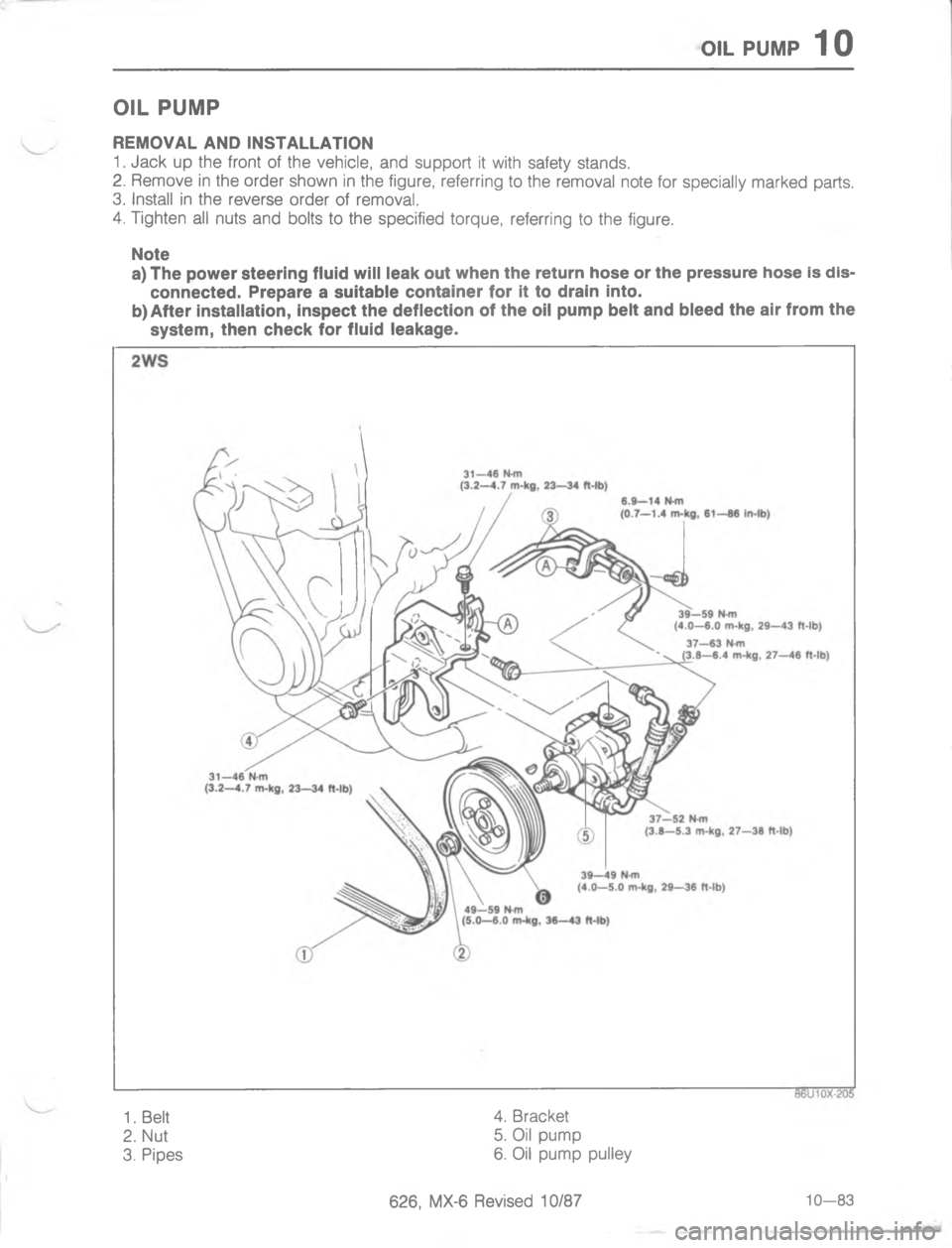 MAZDA MX-6 1988  Workshop Manual /. -:-	
A	0

;
H
G


#
1
*

;
H< 