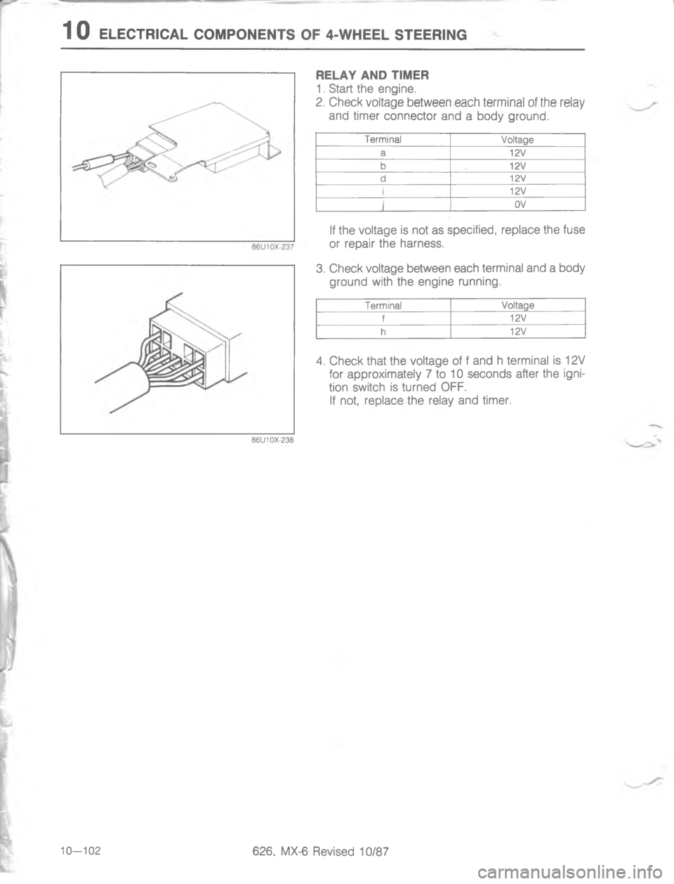 MAZDA MX-6 1988  Workshop Manual 	*5.5\(

;

#
1


!



W/


H

#1


G



<:<; 