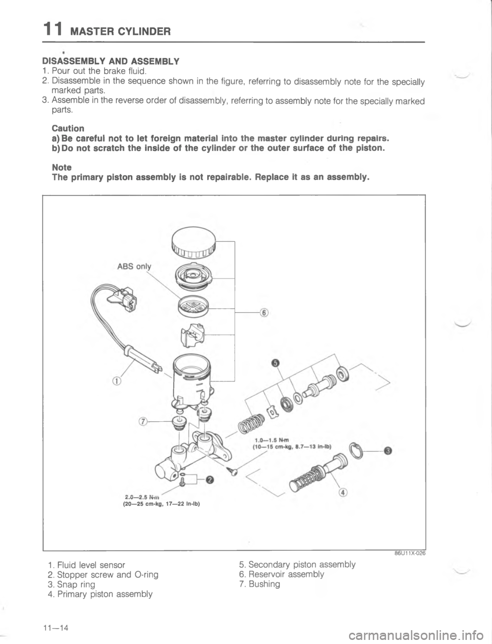 MAZDA MX-6 1988  Workshop Manual  	

;

H



1



2


;
H
G 